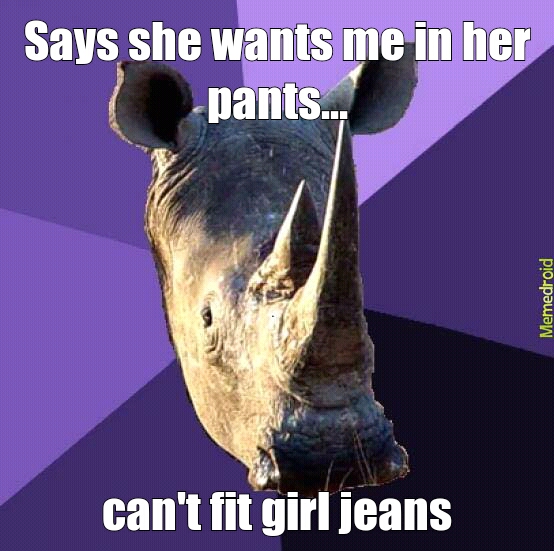 Image result for sexually oblivious rhino meme
