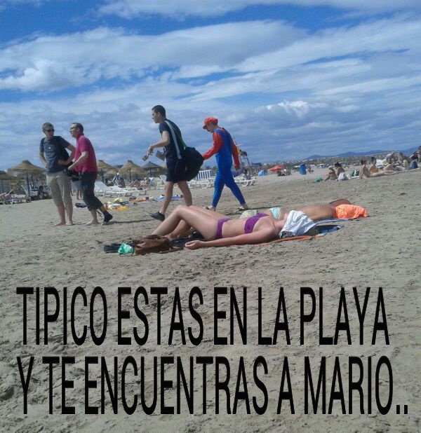 Mario En La Playa Meme Subido Por Lunadelitel Memedroid