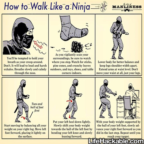 How To Walk Silently Meme By Areeve Memedroid