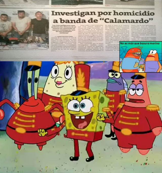 La banda de calamardo Meme subido por vmbarahona ) Memedroid