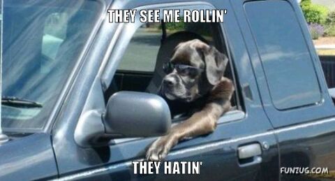 They see me rollin' they hatin' - meme