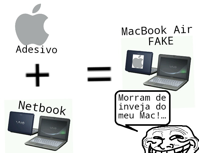 Fazendo um MacBook Air… - meme