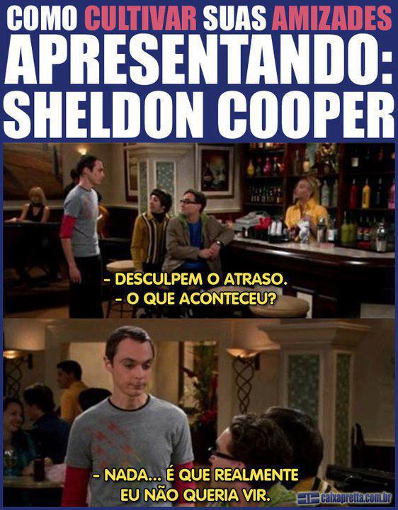 Sinceridade com Sheldon - meme