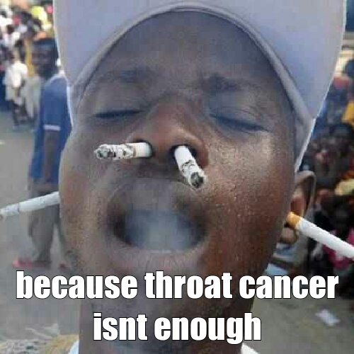 smoking is bad - meme