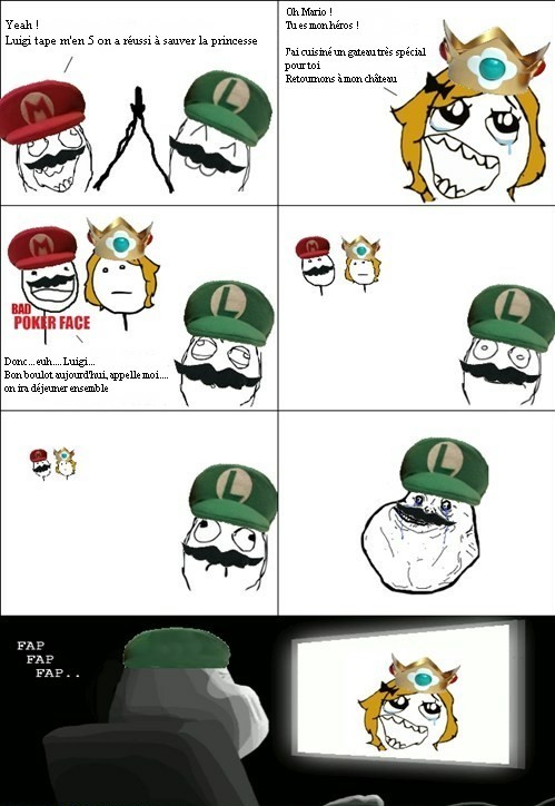 Luigi forever alone - meme