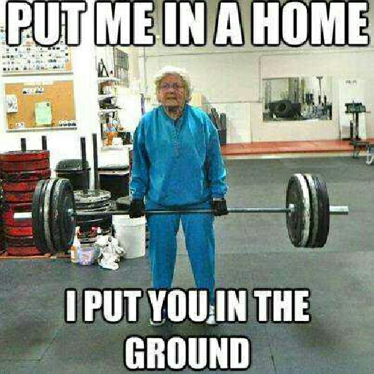 Grandma bring the pain - meme