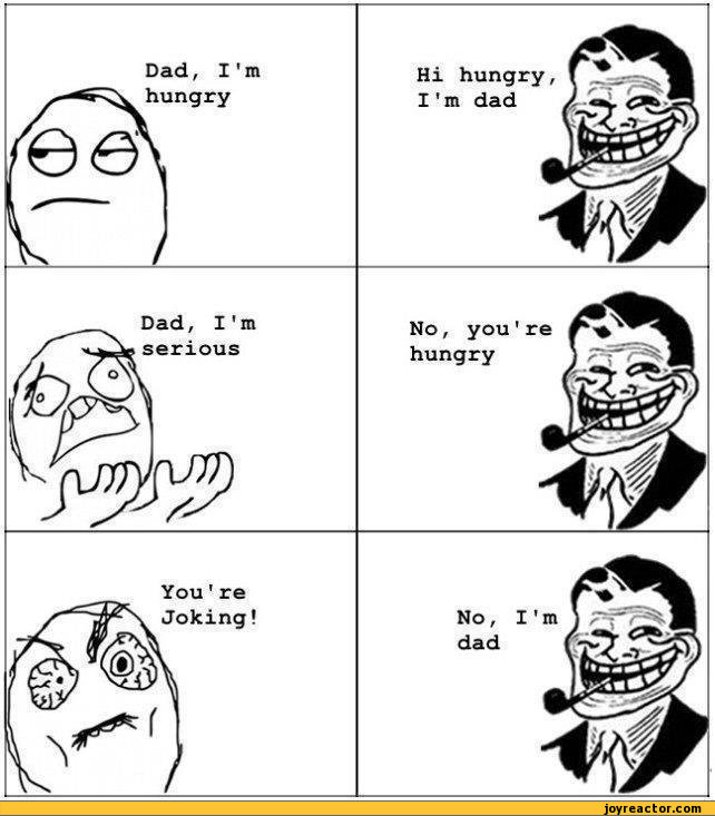 Troll dad Troll his son - meme