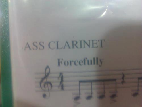 Perks of a bass clarinet... LOL FORCEFULLY - meme