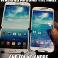 Galaxy Mega, Galaxy S4 on right for comparison
