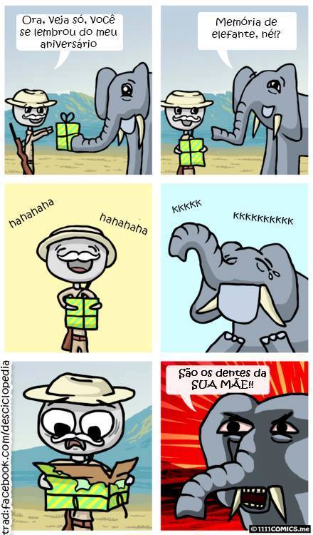 Memória de elefante - meme