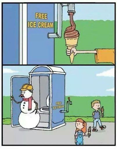 free ice cream - meme