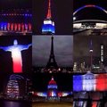 Famous landmarks lit up to support France. RESPECT