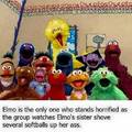 And that day, Elmo was forever scarred for life.