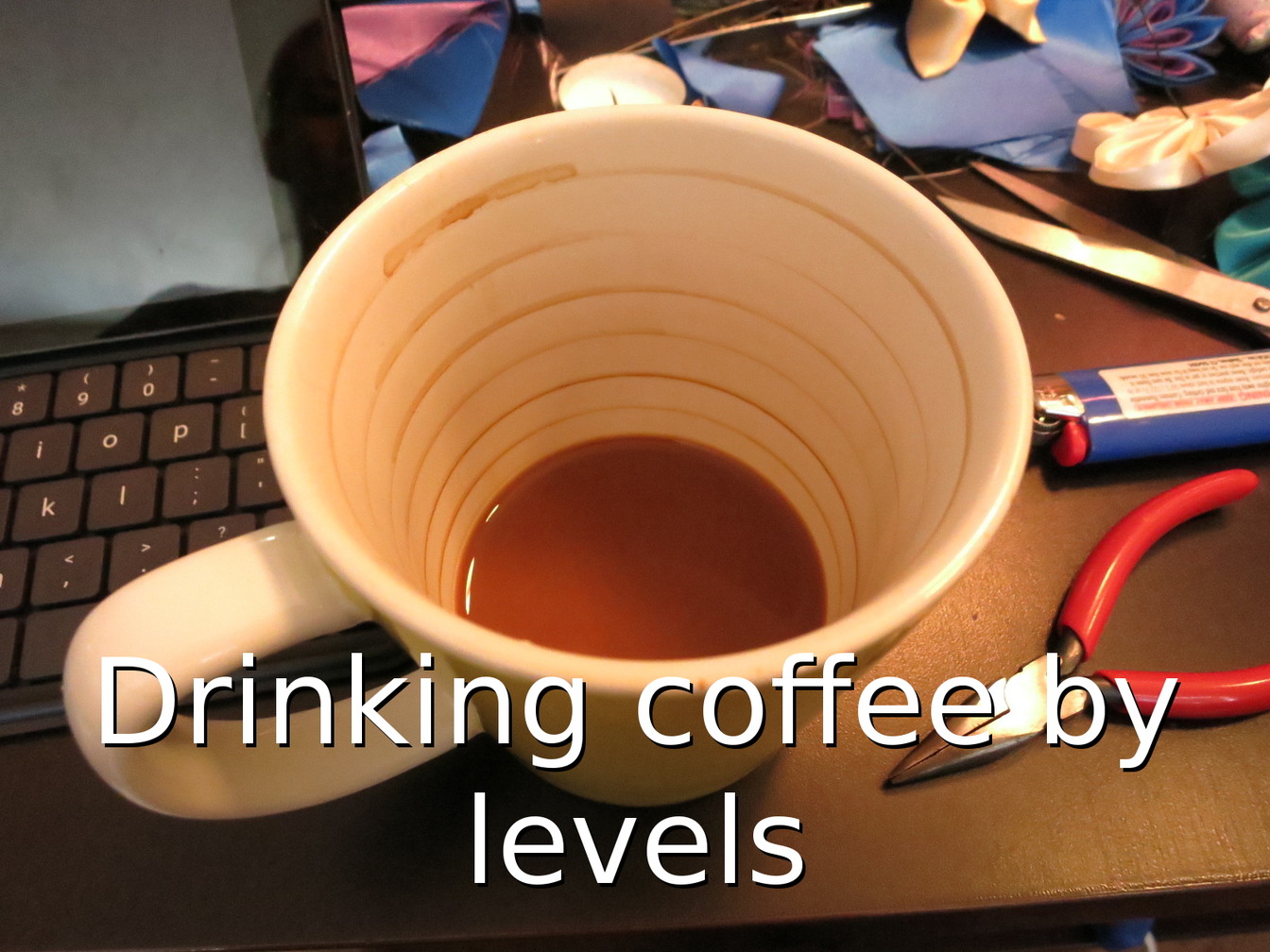Coffee by levels - meme