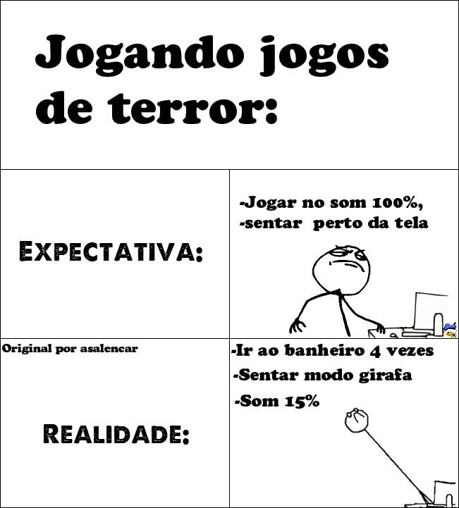 Jogando Jogos De Terror - Original Por asalencar - meme