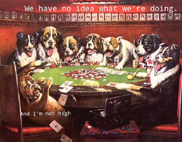 wumbo group of poker dogs - meme