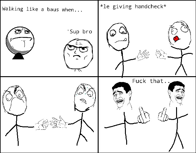 the hand check - meme