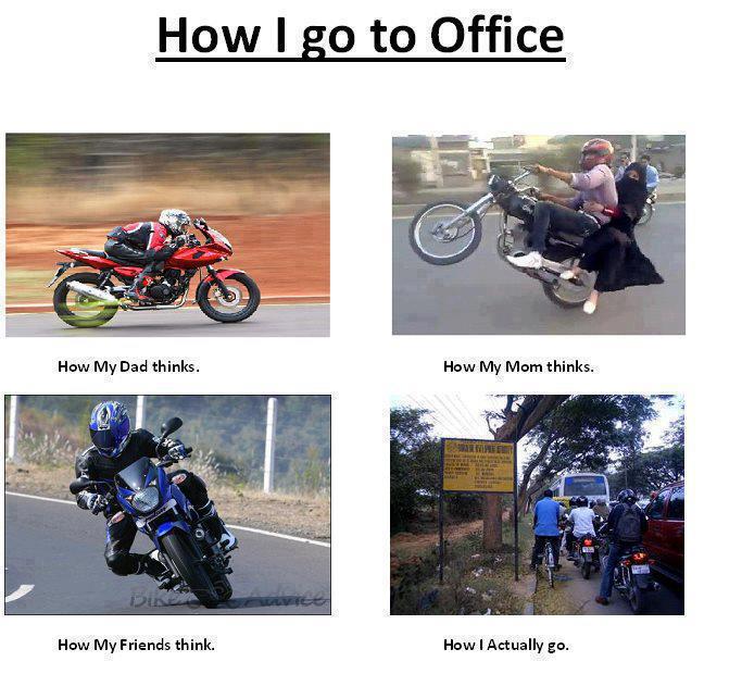 how i go to office - meme