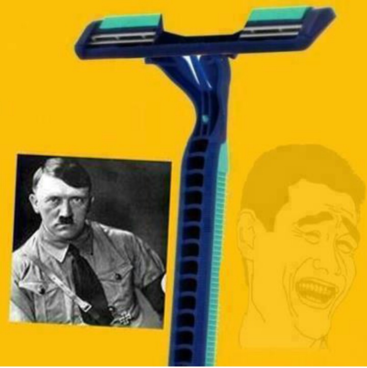 Secret of Hitler's moustache - meme