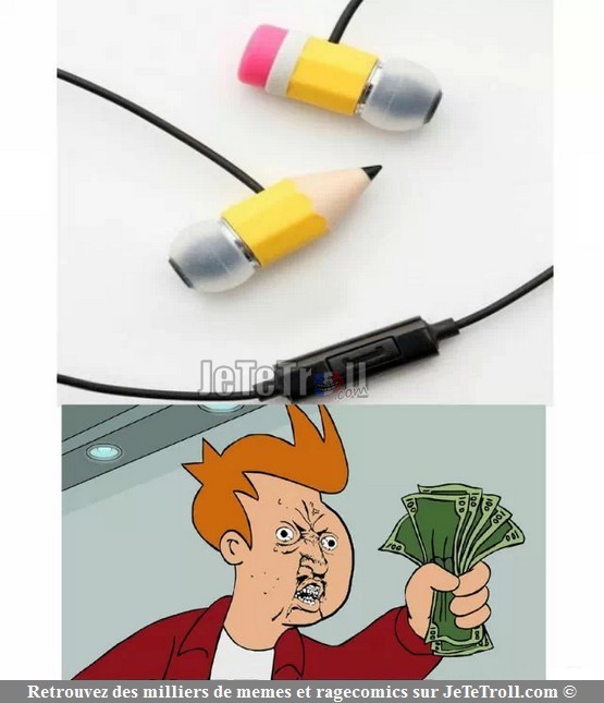 crayon ecouteur - meme
