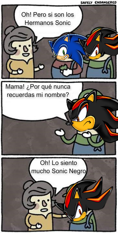 Pobre Sonic Negro - meme