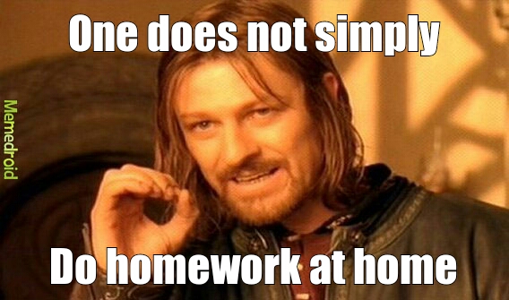 Do homework - meme
