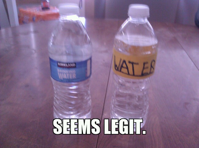 legit water. - meme