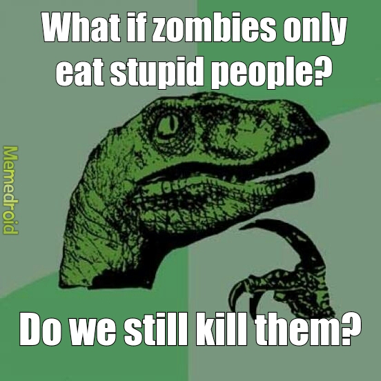 dumb zombie - meme
