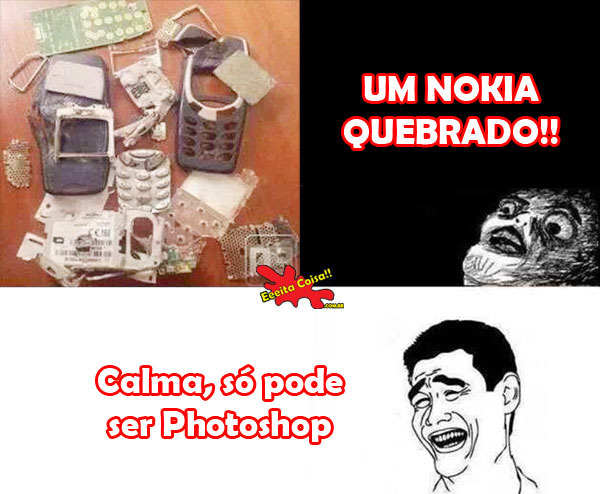 Nokia quebrado - meme