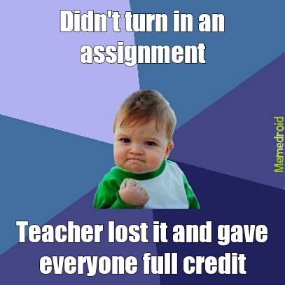 lost assignment - meme