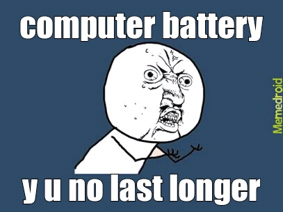 computer battery - meme