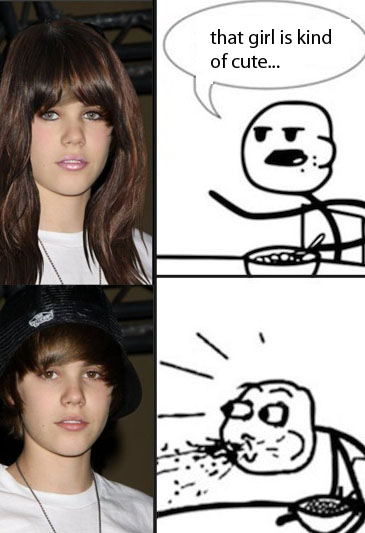 Justin bieber would be a hot chick! - meme