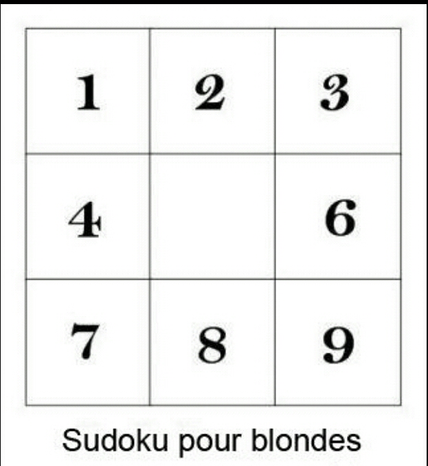 sudoku pour blondes - meme