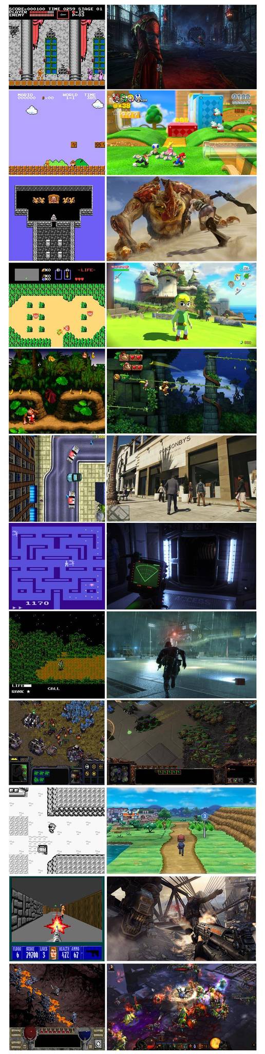 Gaming then and now. Which games do you recognize? - meme