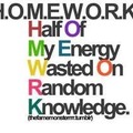 Homework? no i think its this