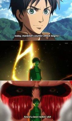 Eren needs to watch his mouth - meme