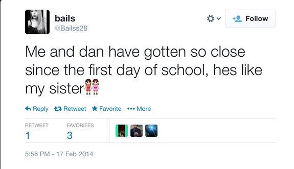 Dan, who has passed friendzone, brother, and gone straight to sister.  - meme