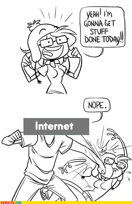 Being Productive on the Internet. - meme