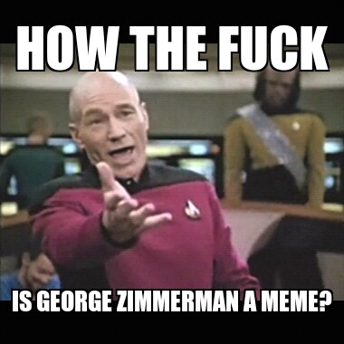 Fucking George Zimmerman - meme