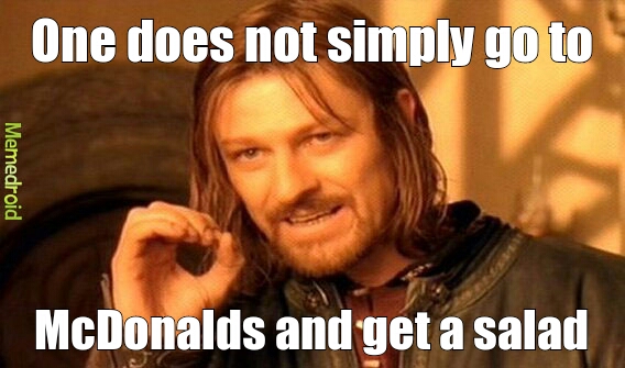 McDonalds salad - meme