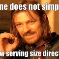 Serving sizes