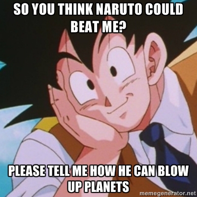 Goku vs Naruto - meme