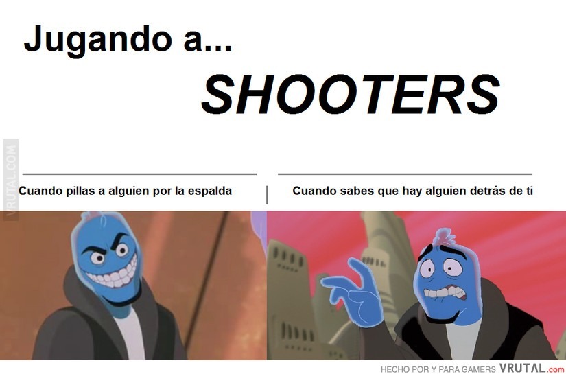 Las dos caras del shooter - meme