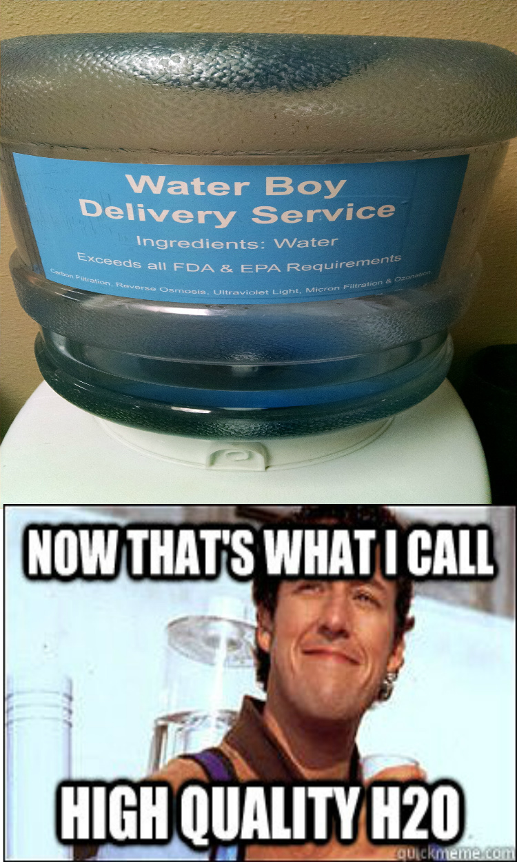 the water cooler at my job reminded me of something - meme