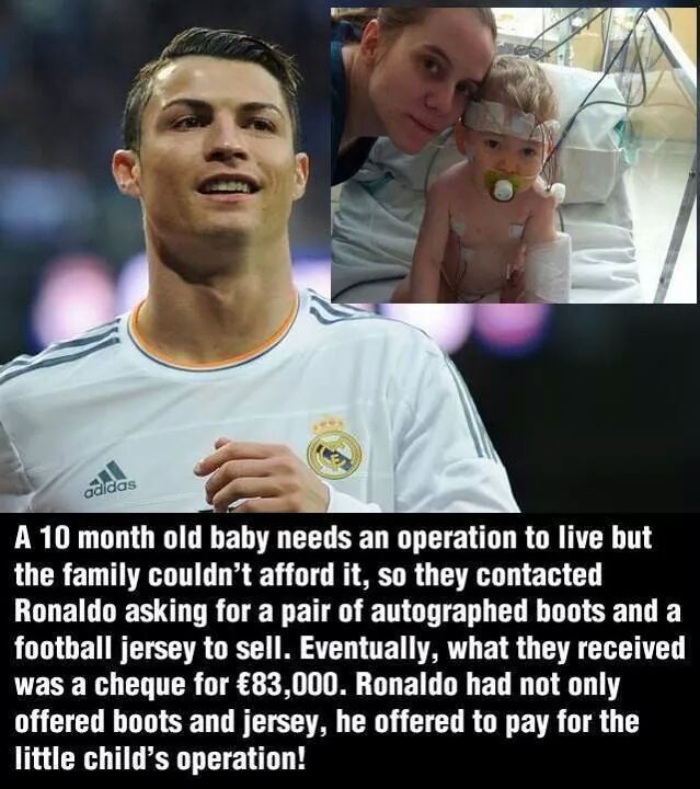 Good guy Ronaldo. Faith restored - meme