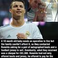 Good guy Ronaldo. Faith restored
