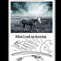 horse drawning