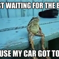 Car got toad.