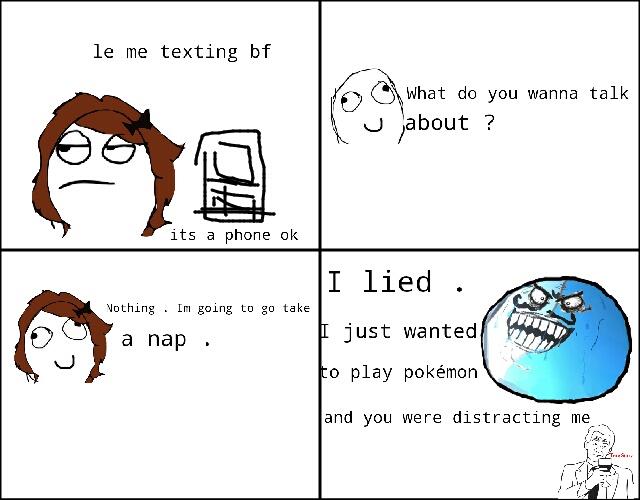 Dont bother me while I play pokemon ! - meme