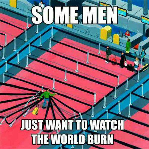 Some men just want to watch the world burn. - meme